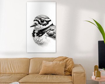 Monochrome Bird Portrait