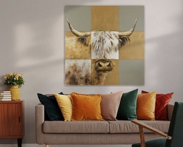 Hooglander in vlakken van Color Square