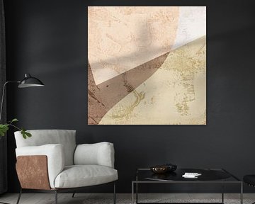 Abstract geometric shapes in pastel colors by Abstract Minimalist Art