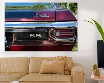 l'arrière d'une chevrolet chevelle ss lors d'une journée des anciens à friesland sur Double u photography