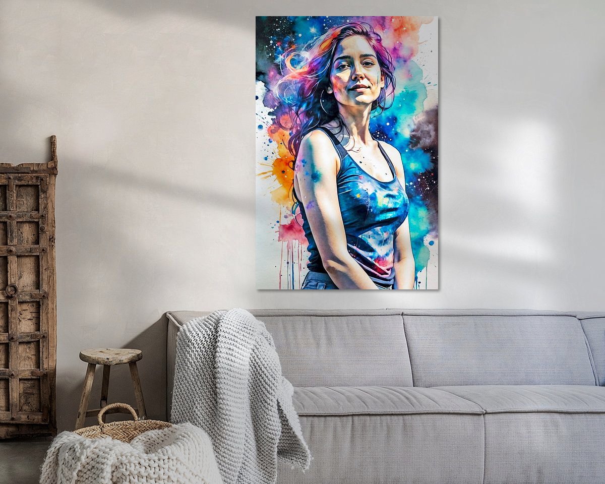Voorbeeld van het werk in een kamer