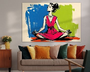 Femme en méditation sur OMG Art