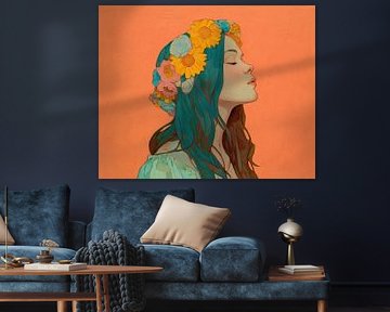 Bloemenkrans | Calm Beauty with Floral Touch van De Mooiste Kunst
