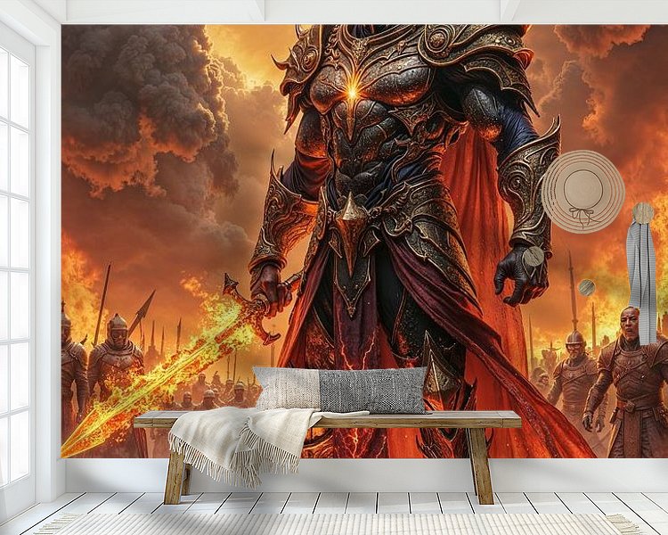 Voorbeeld van het werk in een kamer