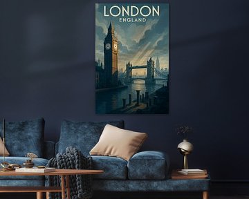 Tijdloze skyline van Londen Engeland van Travel Shop