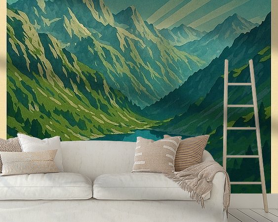 Voorbeeld van het werk in een kamer