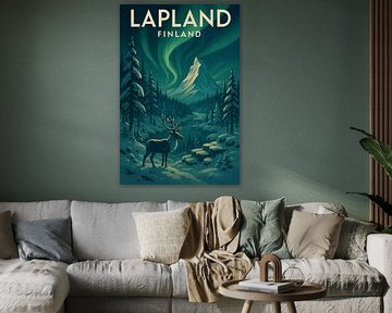 Lappland Finnland Vintage Travel Poster von Travel Shop