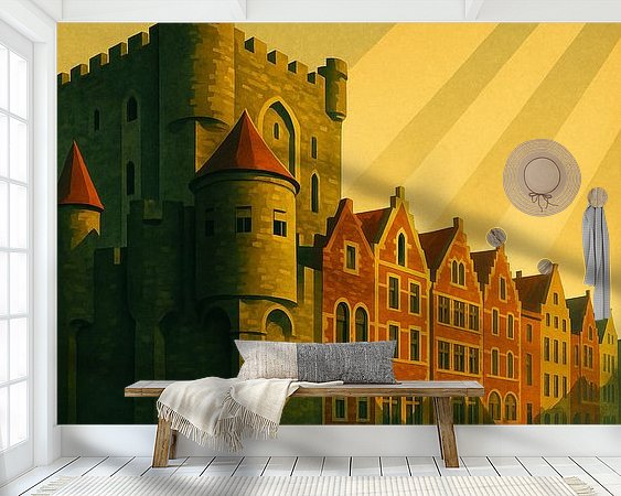 Voorbeeld van het werk in een kamer