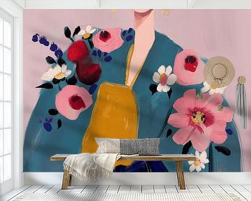 Colourful modern portrait