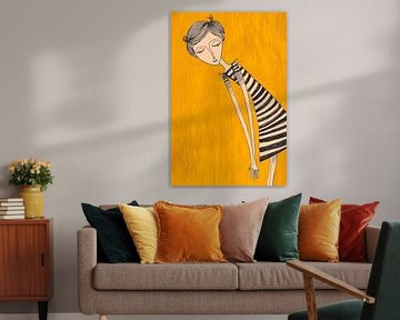 Moemie | Vrouw of dame | Oker geel