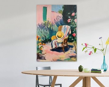 Alter Stuhl im Garten – Vintage von Niklas Maximilian