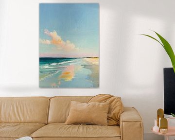 Endloser Strand – Pastell & Impasto von Niklas Maximilian