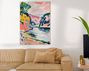 Rivierlandschap - Matisse-stijl van Niklas Maximilian