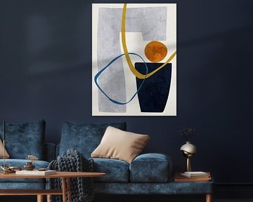 Farbenfrohe abstrakte Kunst geometrischer Formen von Online Arts