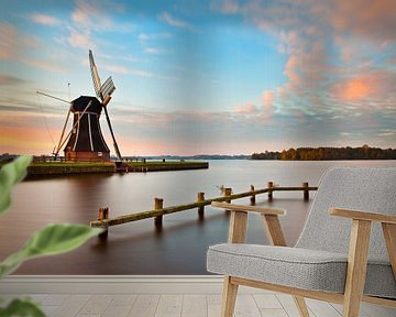 Windmill near Paterswoldsemeer, Haren, The Netherlands by Peter Bolman