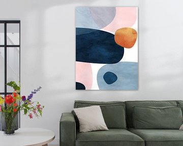 Colourful geometric organic abstract art by Online Arts