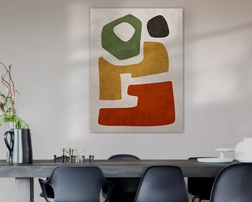 Colourful geometric organic abstract art by Online Arts