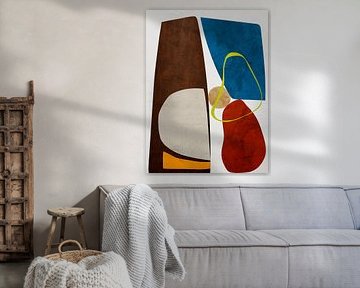 Colourful geometric organic abstract art by Online Arts