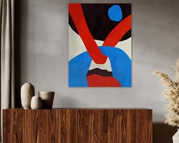 Art abstrait géométrique organique coloré sur Online Arts