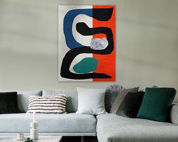 Colourful geometric organic abstract art by Online Arts