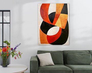 Colourful geometric organic abstract art by Online Arts