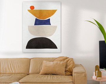 Art abstrait géométrique organique coloré sur Online Arts