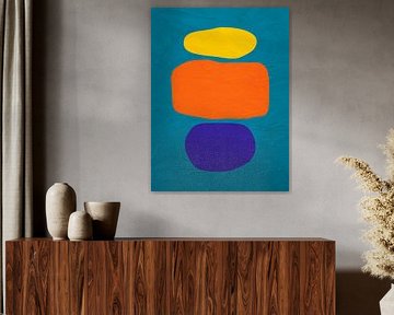 Art abstrait géométrique organique coloré sur Online Arts