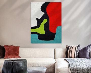 Bunte geometrische organische abstrakte Kunst von Online Arts