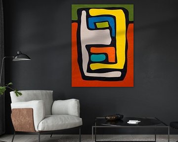 Art abstrait géométrique organique coloré sur Online Arts