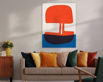Art abstrait géométrique organique coloré sur Online Arts