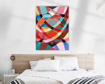 Colourful geometric organic abstract art by Online Arts
