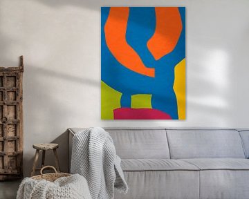 Colourful geometric organic abstract art by Online Arts