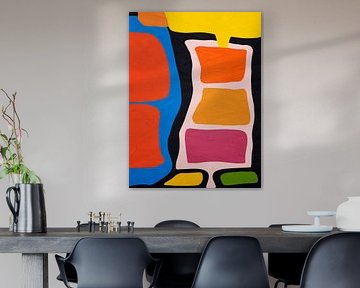 Art abstrait géométrique organique coloré sur Online Arts