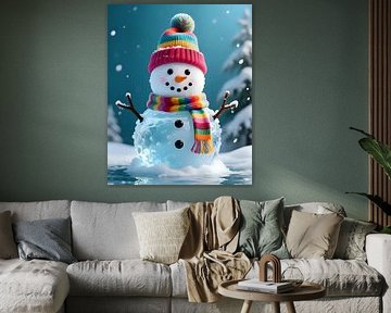 Glinsterende sneeuwpop van Jean Pierre