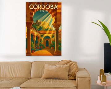 Córdoba Spain Vintage Travel Poster Wall Art by Travel Shop