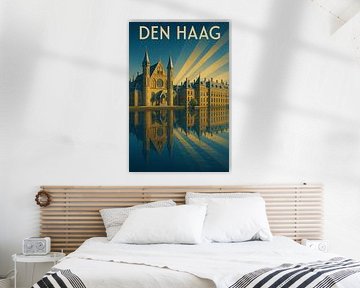 Den Haag Wandkunst - Retro Niederländische Architektur von Travel Shop