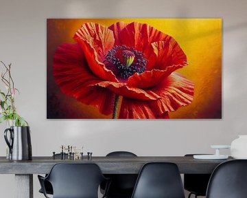 De rode papaver koningin van Sabine Wagner