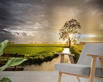 Dark clouds over the polder by Bas Meelker