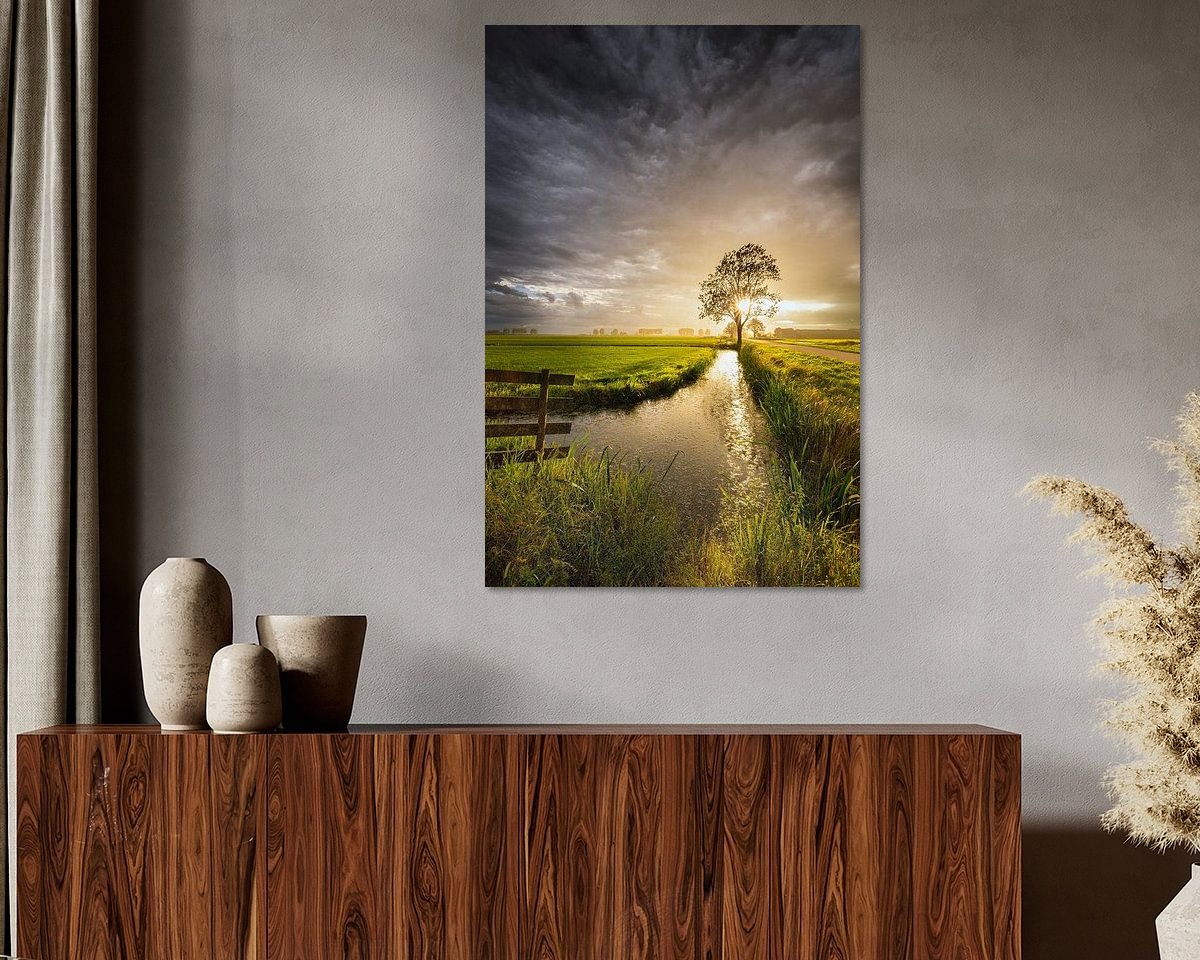 Voorbeeld van het werk in een kamer
