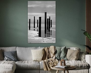 Modern Abstracte Fotografie  Nederlandse kust van Caroline Guerain
