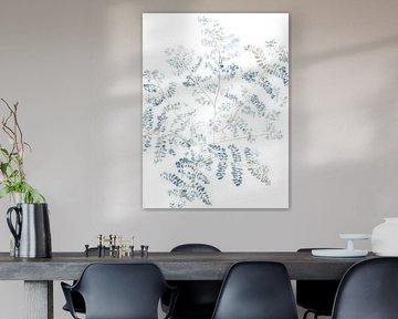 Leaves in shades of blue by Color Square