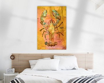 Kreeft. Graphic. Schilderij. van Alie Ekkelenkamp