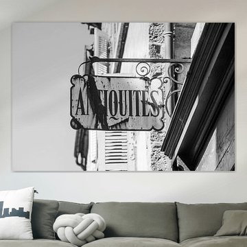 Antiekzaak bordje in Frankrijk