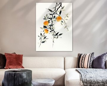 Minimalist Citrus Watercolor by Cats & Dotz