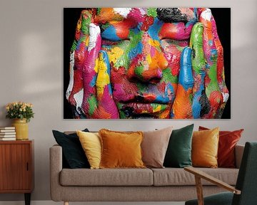 spiritual portrait painted of asian woman
