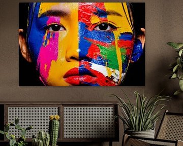 spiritual portrait painted of asian woman
