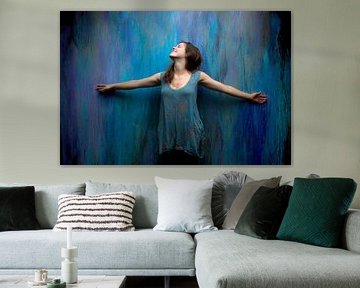 spiritual portrait woman in blue
