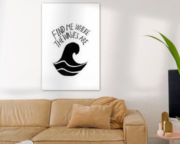 Golven zwart-wit van HelloHappylife