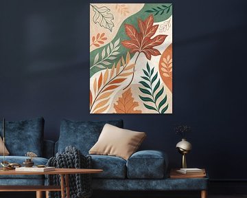 Autumn's Embrace: An Abstract Botanical Journey by Artistic