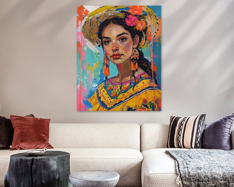 Voorbeeld van het werk in een kamer